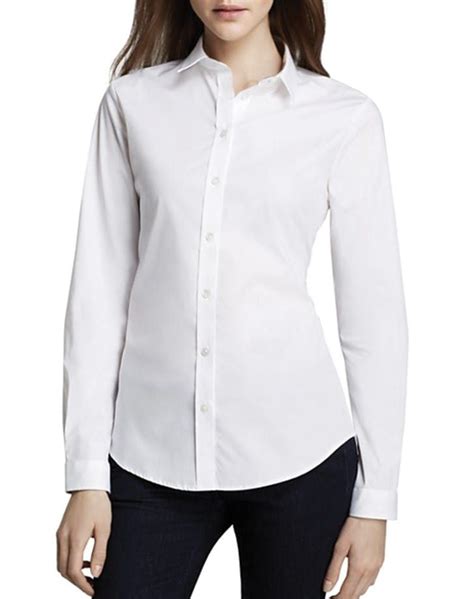 women's dior white button down mid sleeve|white button down shirts women.